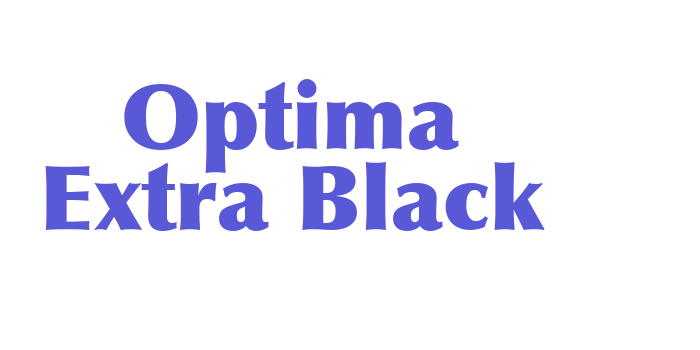 Optima Extra Black Font Download