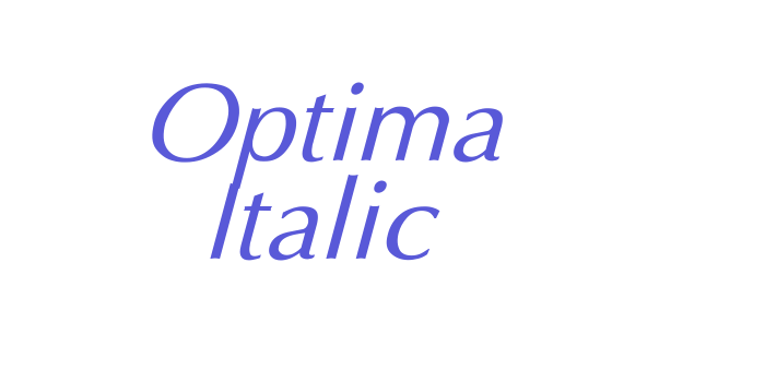 Optima Italic Font