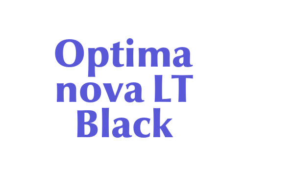 Optima nova LT Black Font