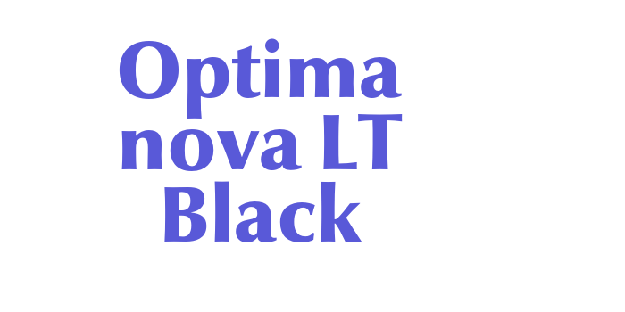 Optima nova LT Black Font Download