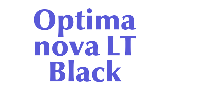 Optima nova LT Black Font