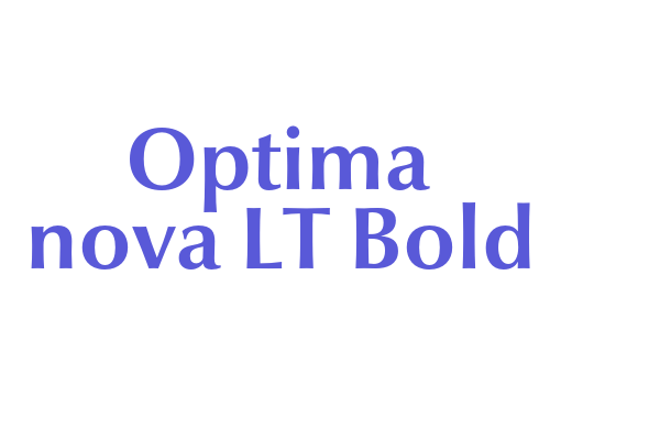 Optima nova LT Bold Font