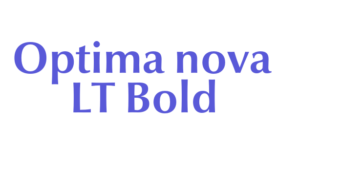 Optima nova LT Bold Font Download