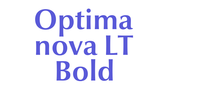 Optima nova LT Bold Font