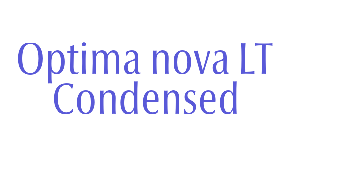 Optima nova LT Condensed Font Download