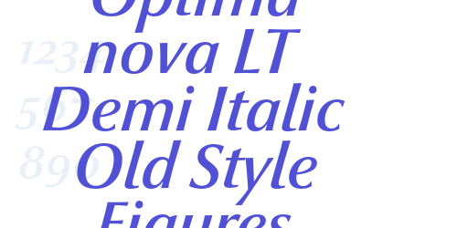 Optima nova LT Demi Italic Old Style Figures-font-download