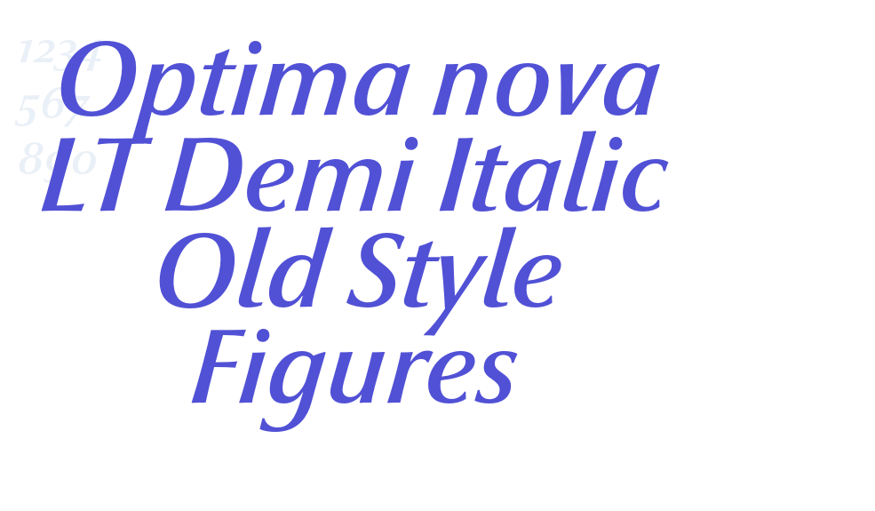 Optima nova LT Demi Italic Old Style Figures-font-download