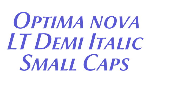 Optima nova LT Demi Italic Small Caps Font Download