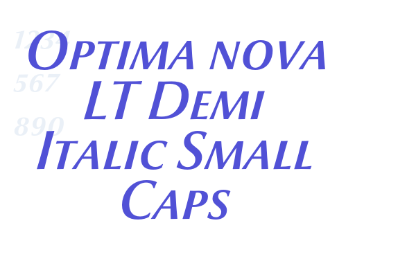 Optima nova LT Demi Italic Small Caps