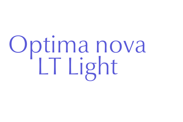 Optima nova LT Light Font