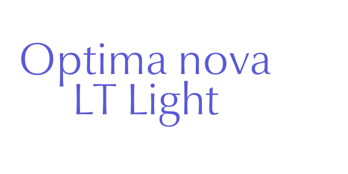 Optima nova LT Light Font Download