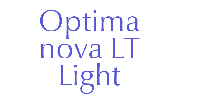 Optima nova LT Light Font