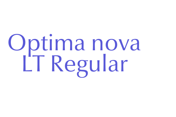 Optima nova LT Regular Font