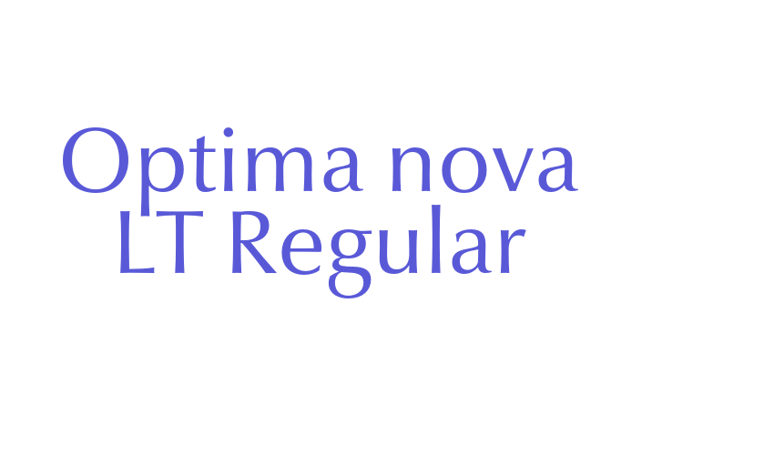 Optima nova LT Regular Font Download