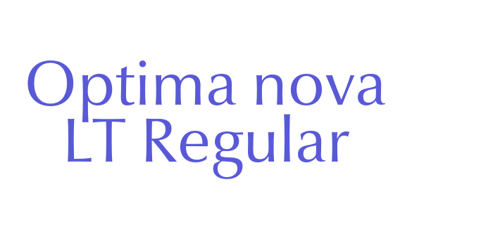 Optima nova LT Regular Font Download