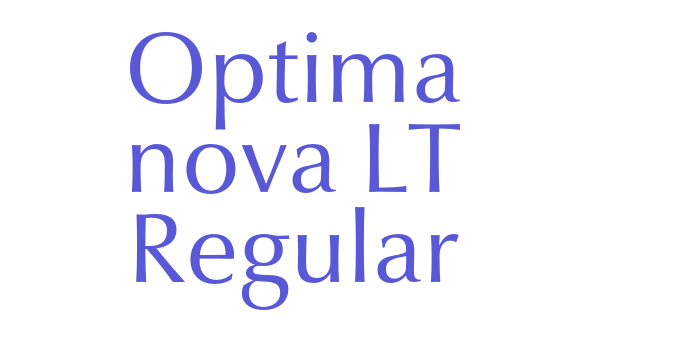 Optima nova LT Regular Font