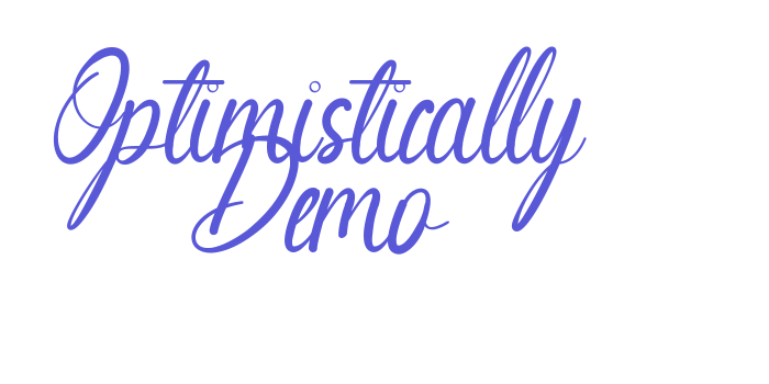 Optimistically Demo Font Download