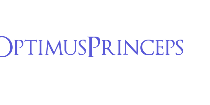 OptimusPrinceps Font Download