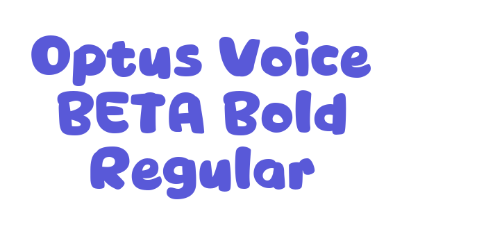 Optus Voice BETA Bold Regular Font Download