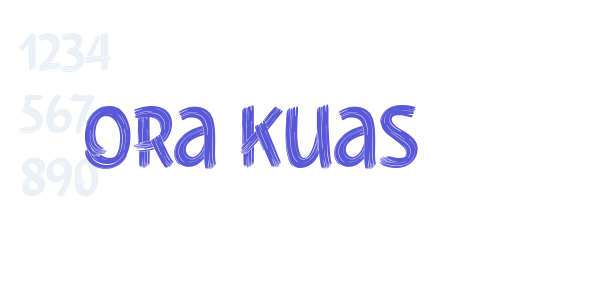 Ora Kuas font free