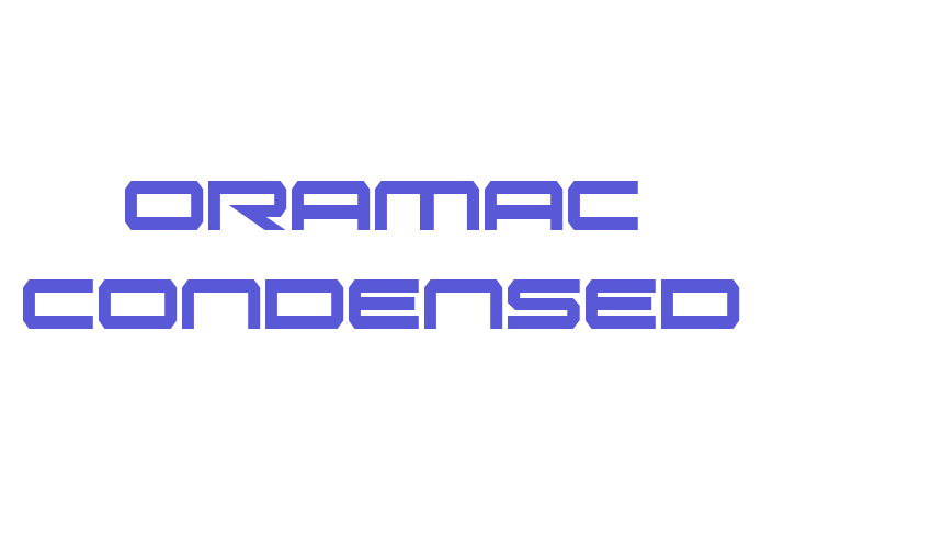 Oramac Condensed Font