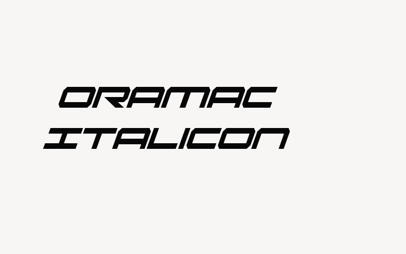 Oramac ItaliCon Font