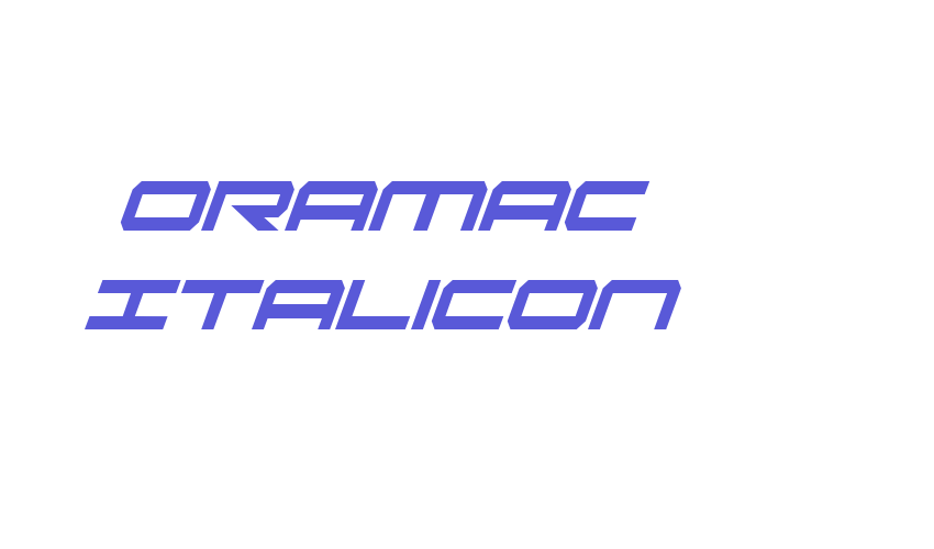 Oramac ItaliCon Font