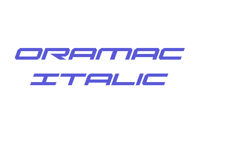 Oramac Italic Font