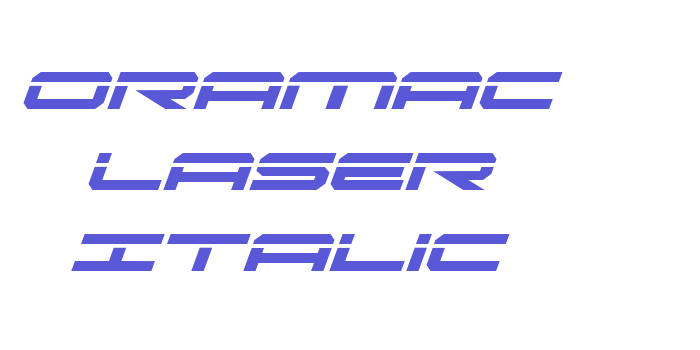 Oramac Laser Italic Font Download