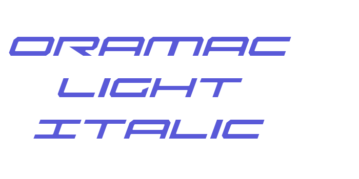 Oramac Light Italic Font Download