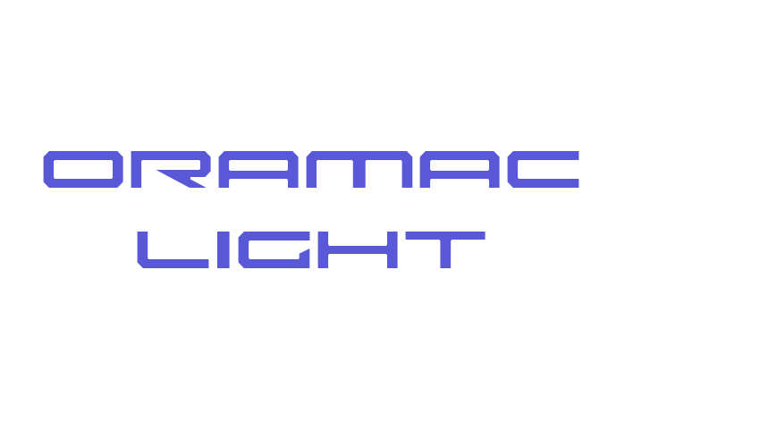 Oramac Light Font