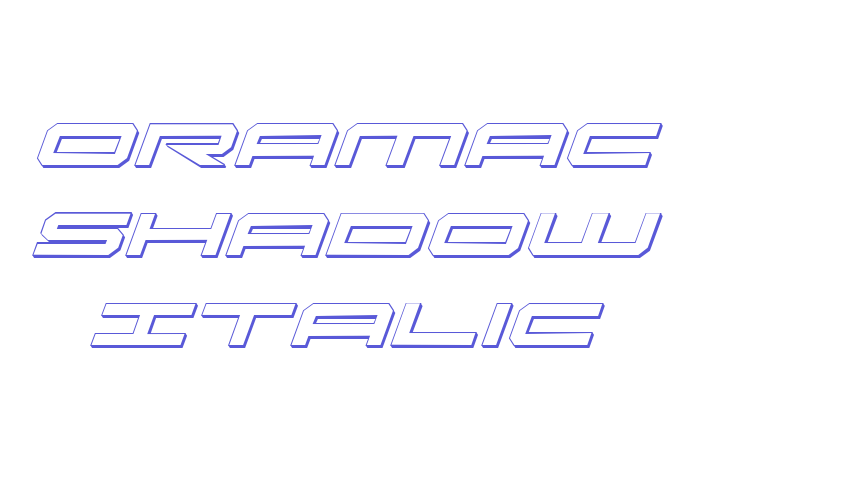 Oramac Shadow Italic Font