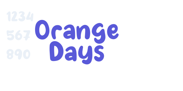 Orange Days font free