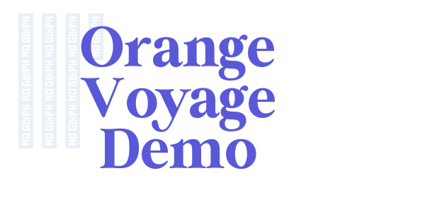 Orange Voyage Demo font free