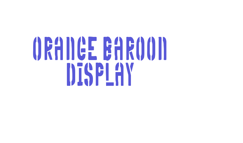 Orange Baroon Display Font Download