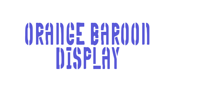 Orange Baroon Display Font Download