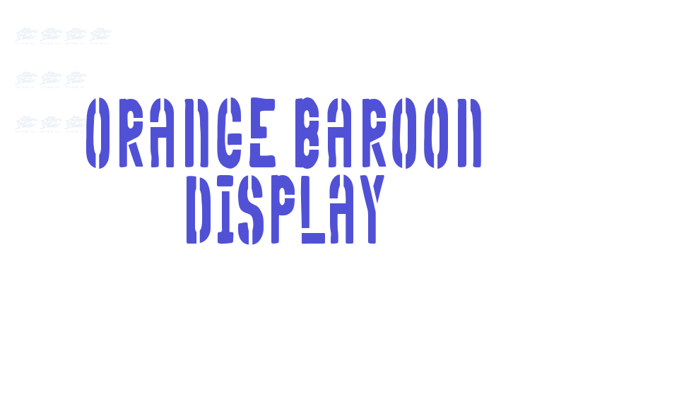 Orange Baroon Display-font-download