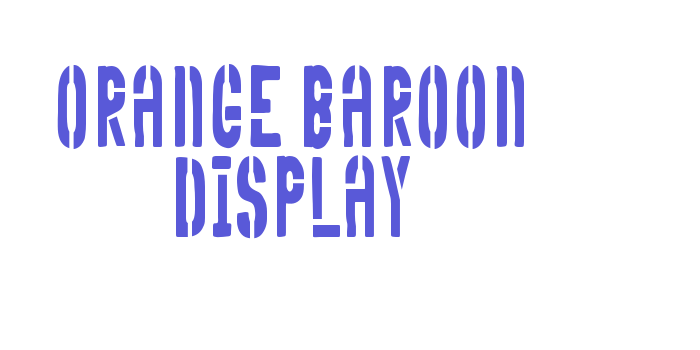 Orange Baroon Display Font