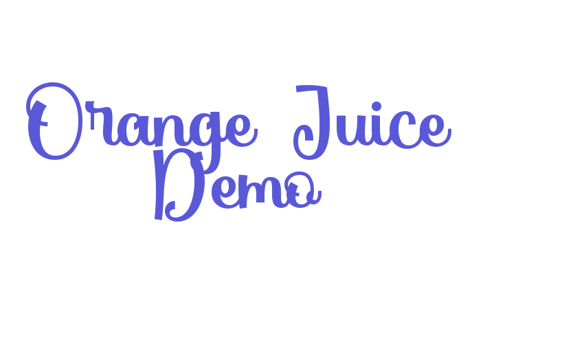 Orange Juice Demo Font