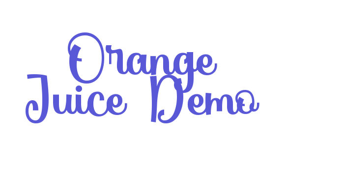 Orange Juice Demo Font Download