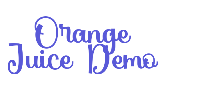 Orange Juice Demo Font