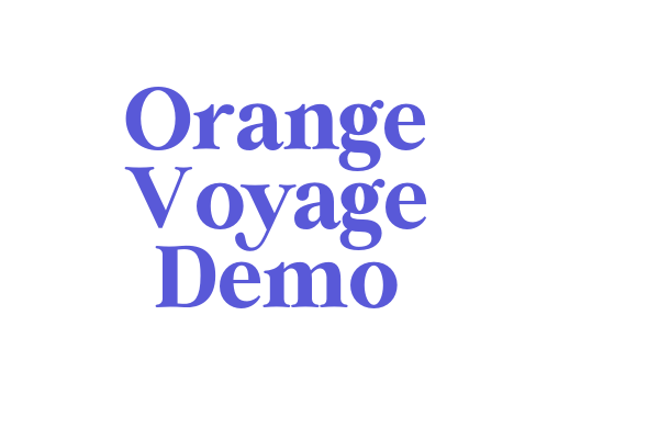 Orange Voyage Demo Font