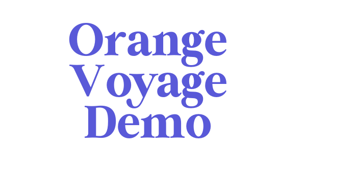 Download Orange Voyage Demo Font