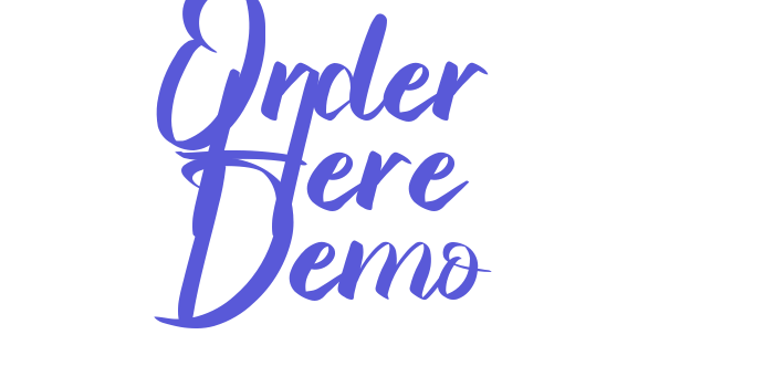 Order Here Demo Font Download