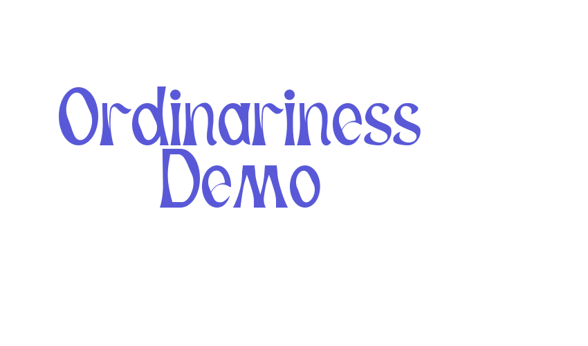 Ordinariness Demo Font Download