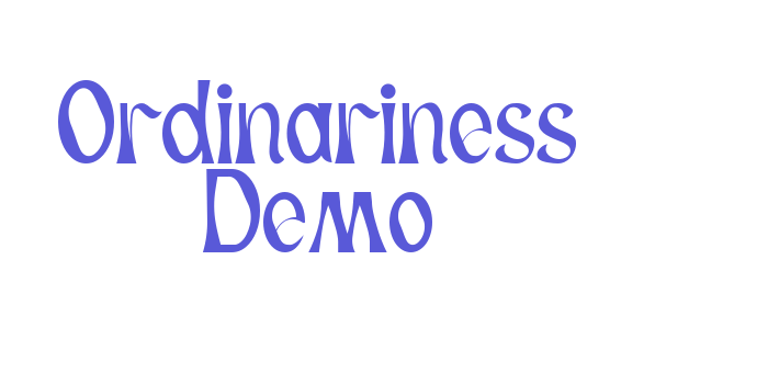 Ordinariness Demo Font Download