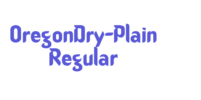 OregonDry-Plain Regular Font Download