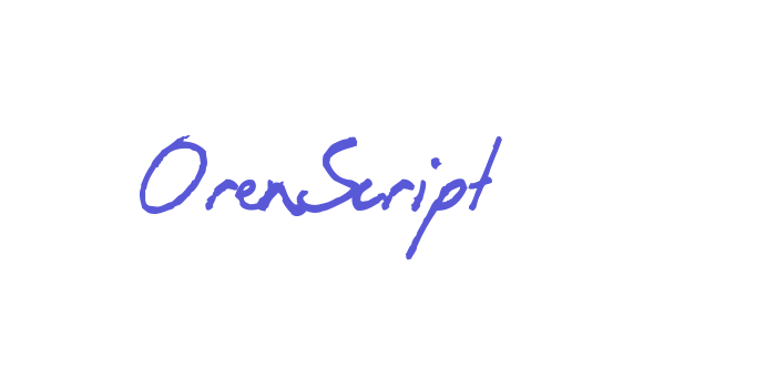 OrenScript Font Download