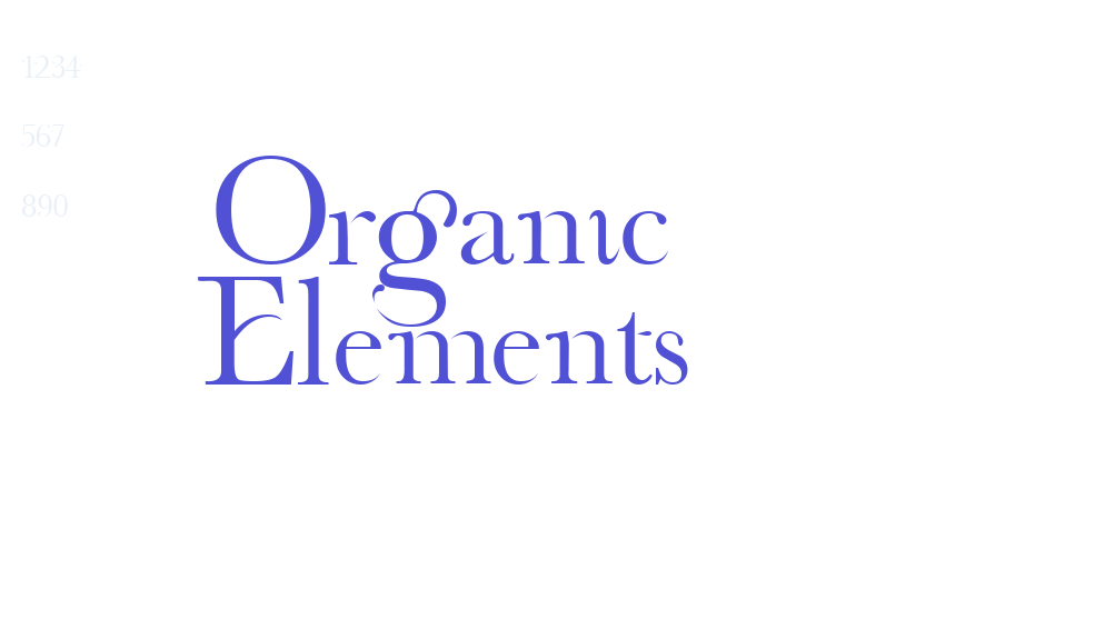 Organic Elements-font-download