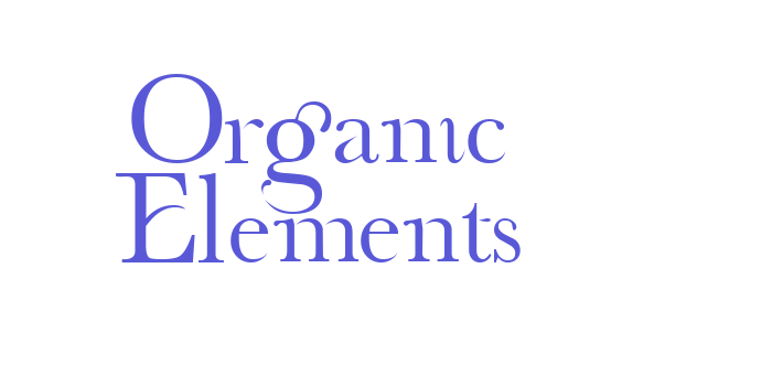 Organic Elements Font